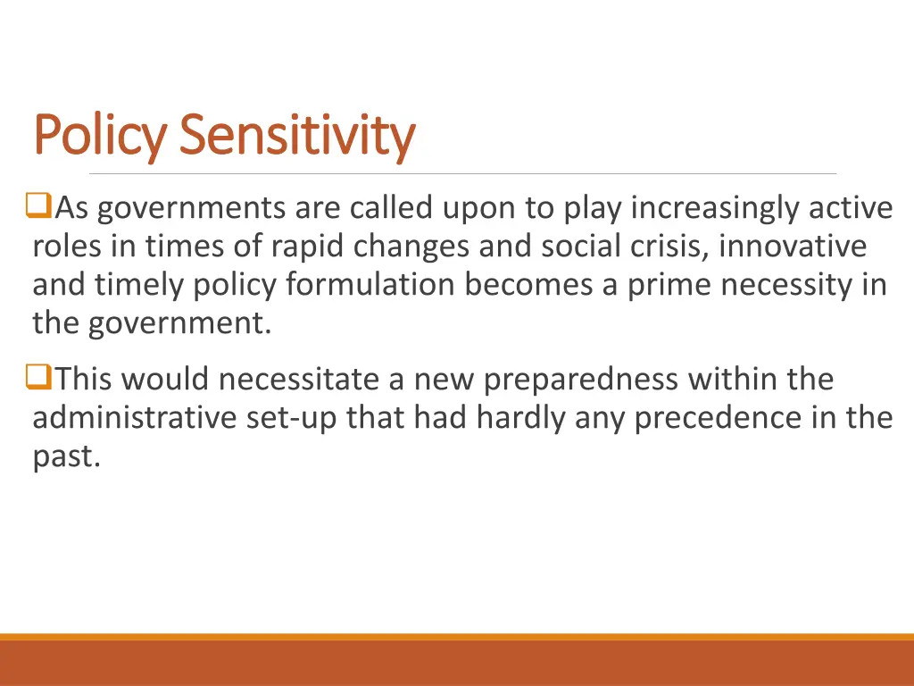 policy sensitivity policy sensitivity