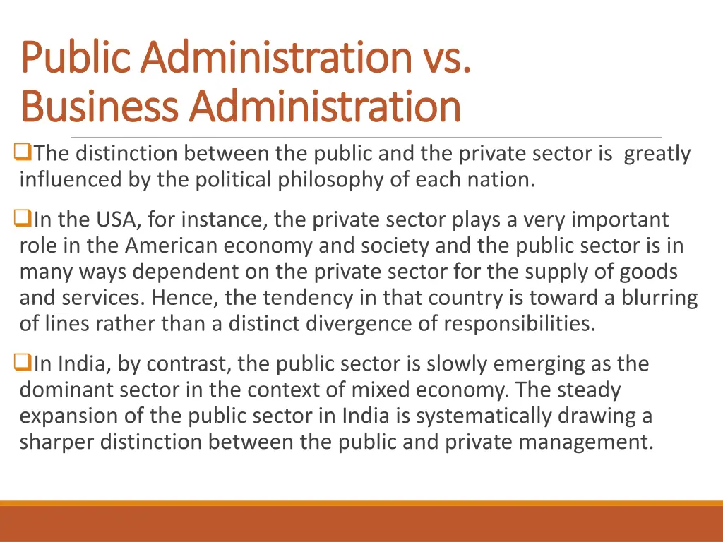 public administration vs public administration