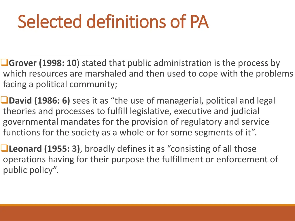 selected definitions of pa selected definitions