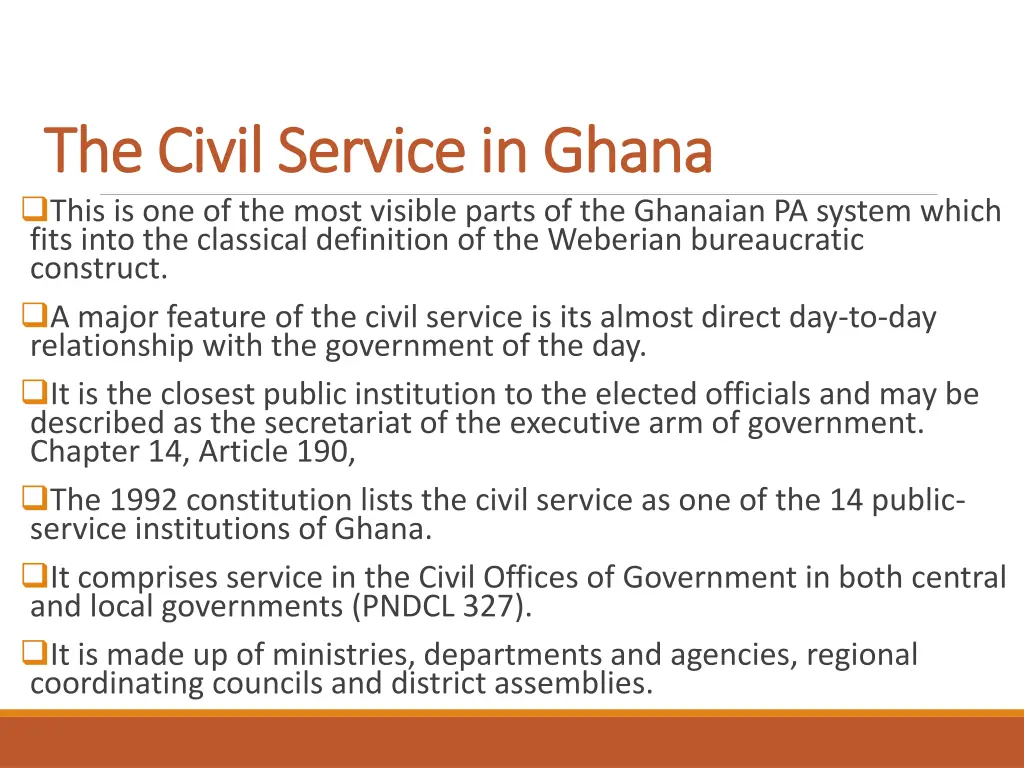 the civil service in ghana the civil service