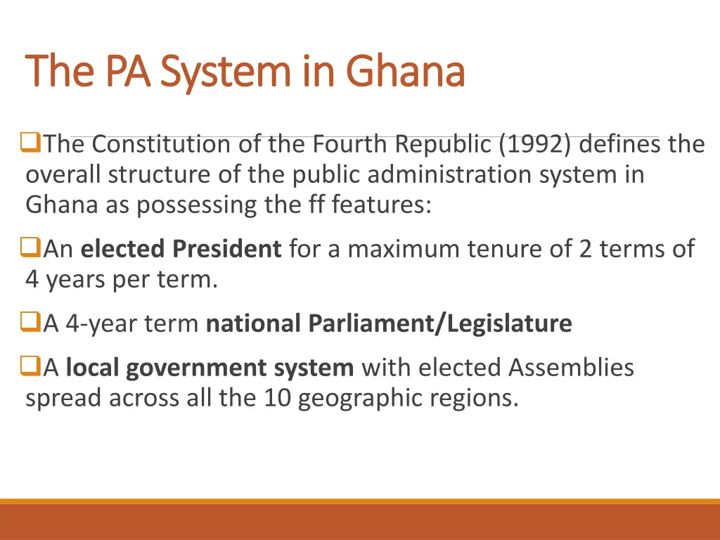 the pa system in ghana the pa system in ghana