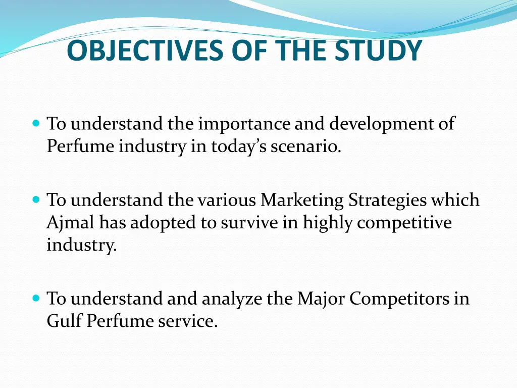 objectives of the study