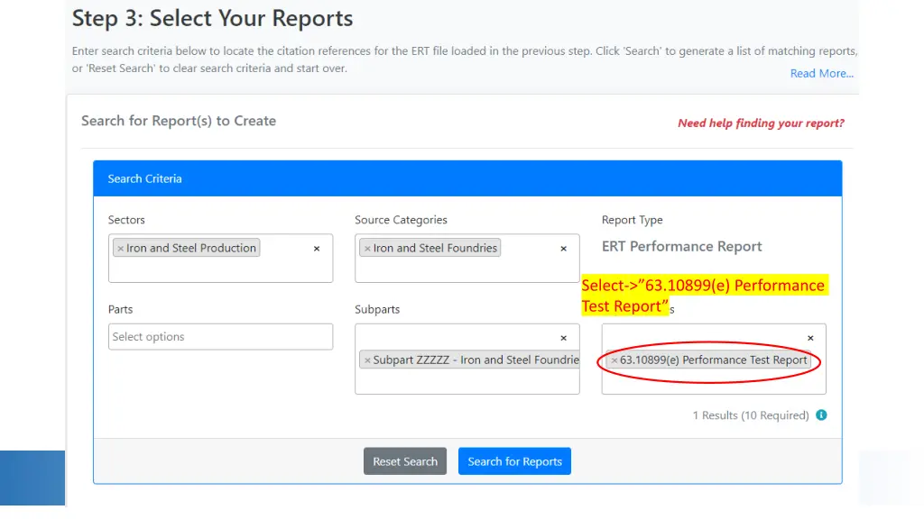 select 63 10899 e performance test report