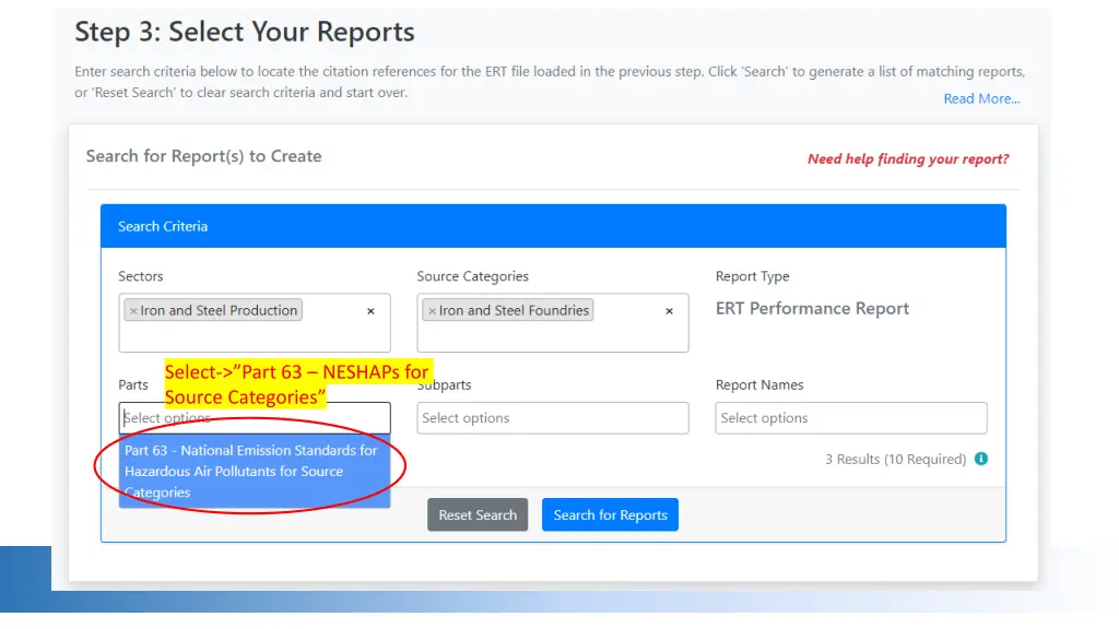 select part 63 neshaps for source categories