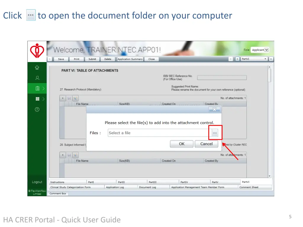 click to open the document folder on your computer