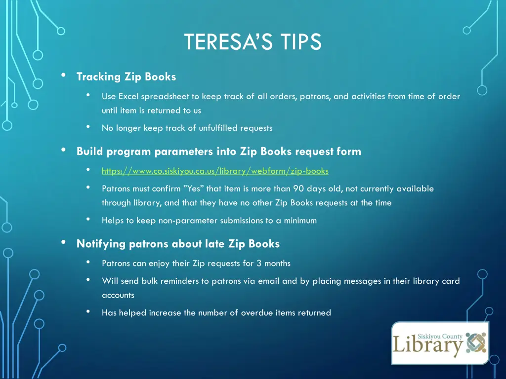 teresa s tips