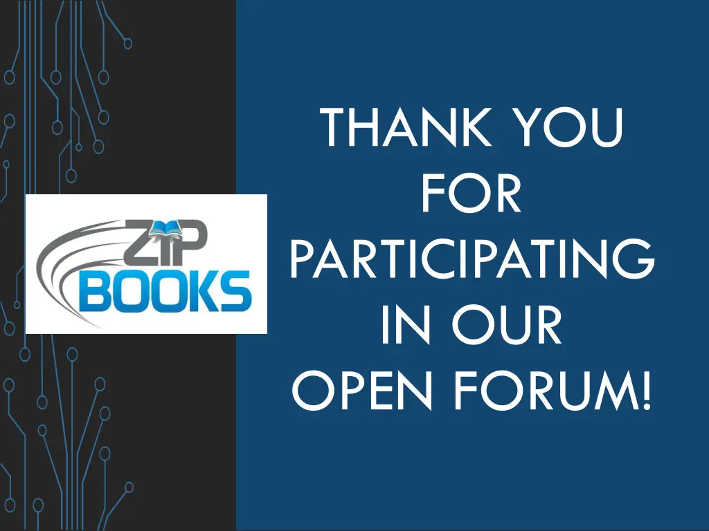 thank you for participating in our open forum