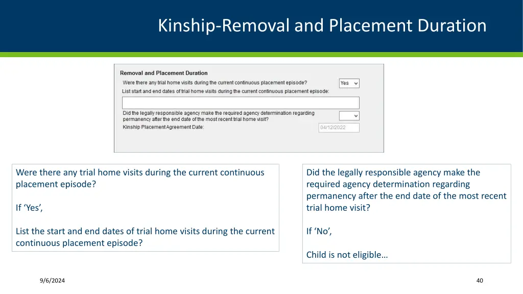 kinship removal and placement duration