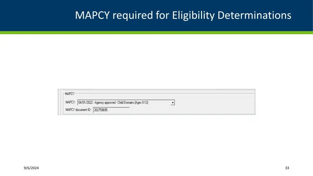 mapcy required for eligibility determinations