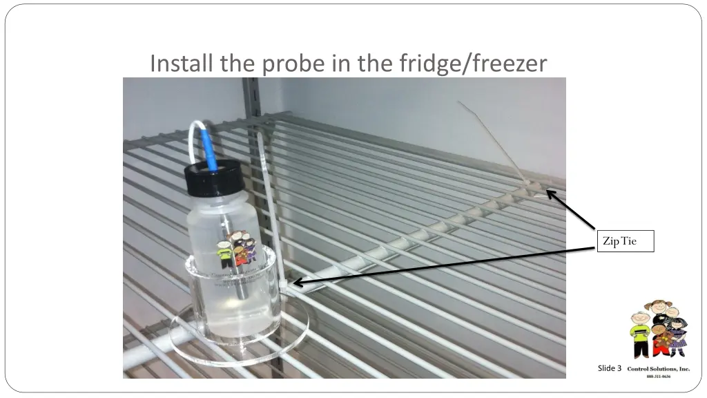 install the probe in the fridge freezer 1