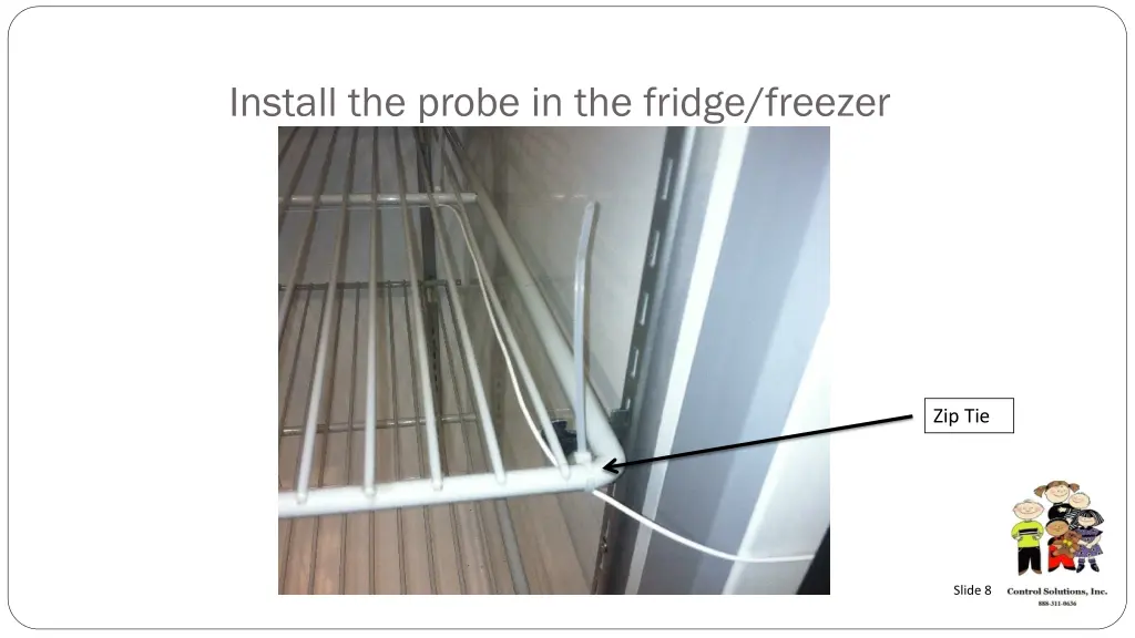 install the probe in the fridge freezer 2