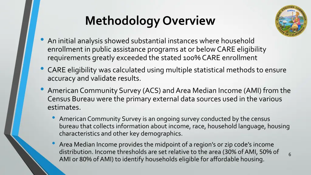 methodology overview an initial analysis showed