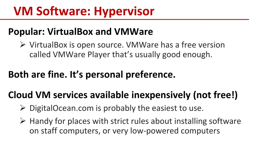 vm software hypervisor