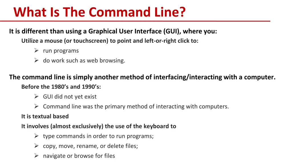 what is the command line