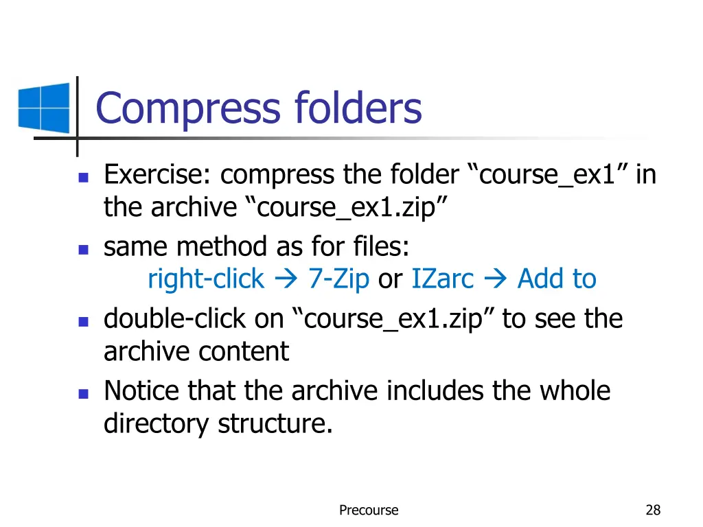 compress folders