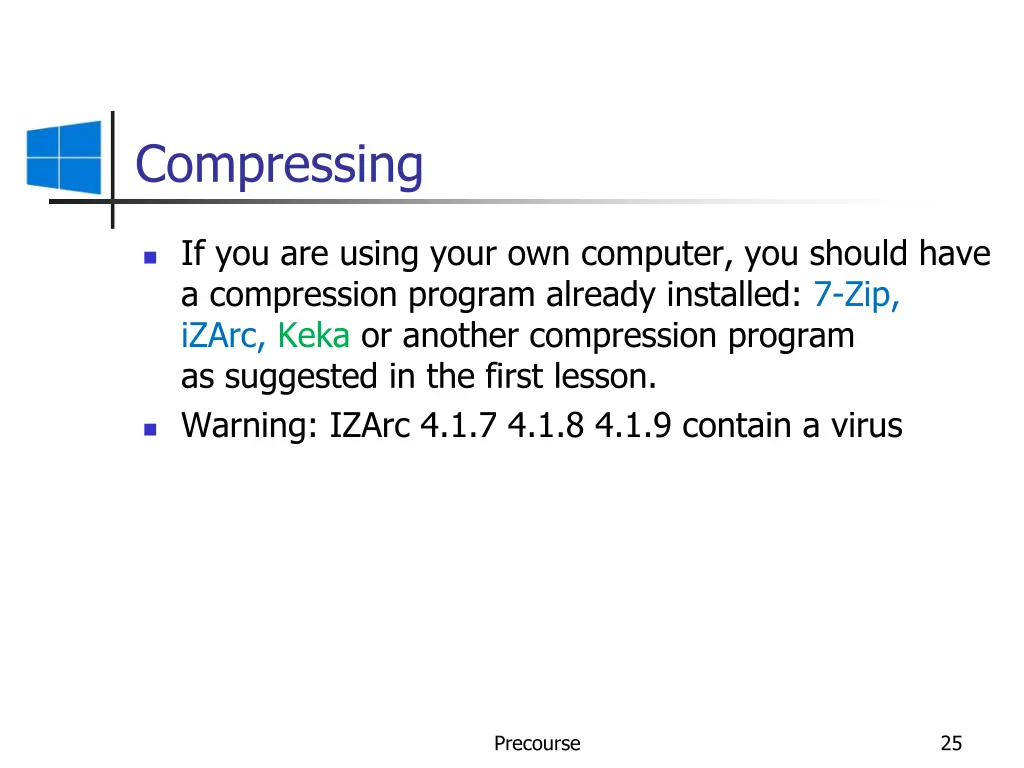 compressing