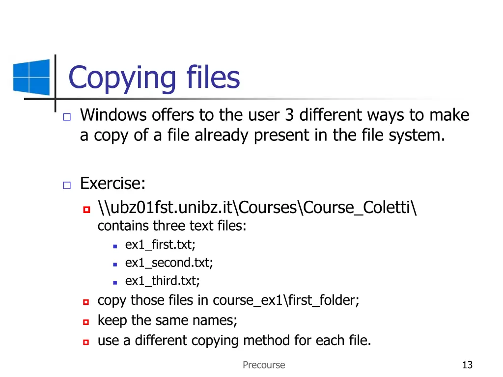 copying files