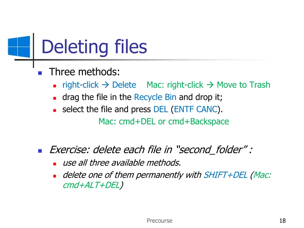 deleting files