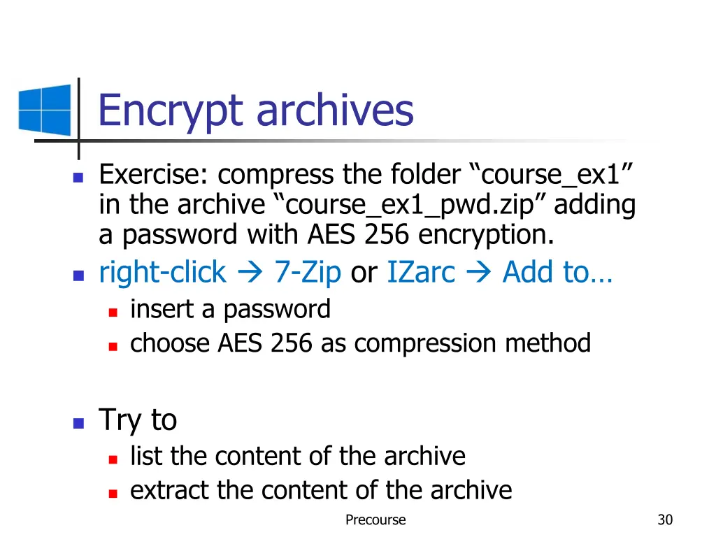 encrypt archives