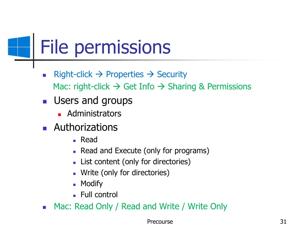 file permissions