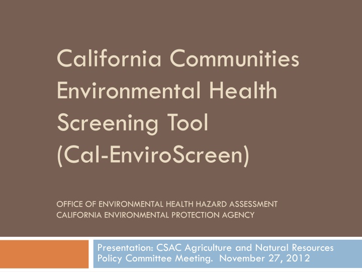 california communities environmental health