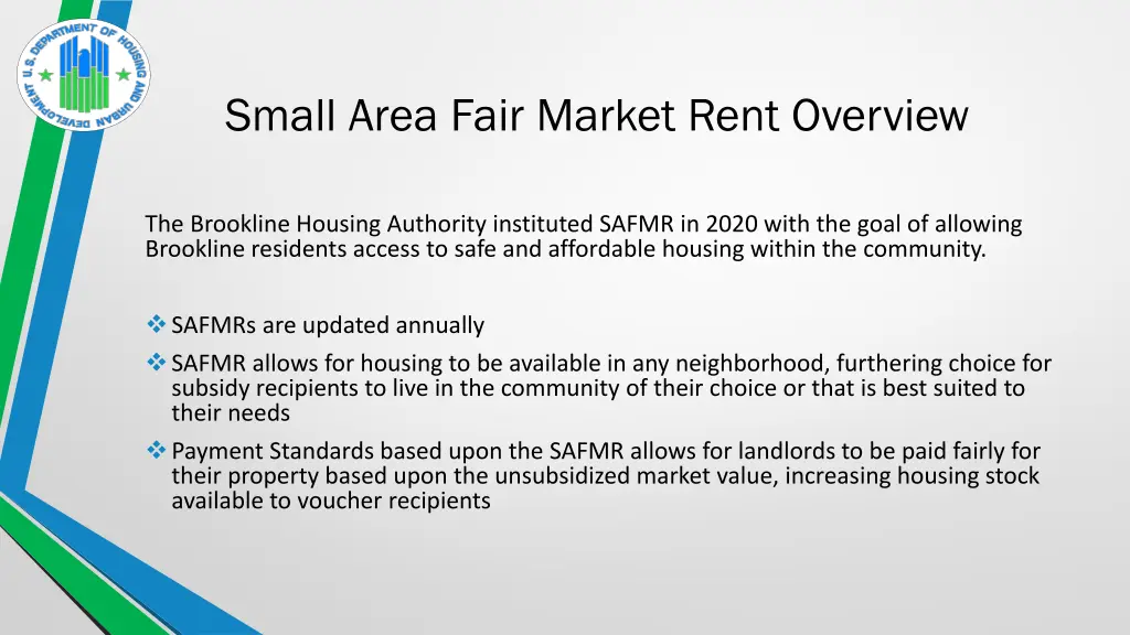 small area fair market rent overview