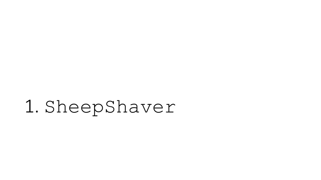 1 sheepshaver