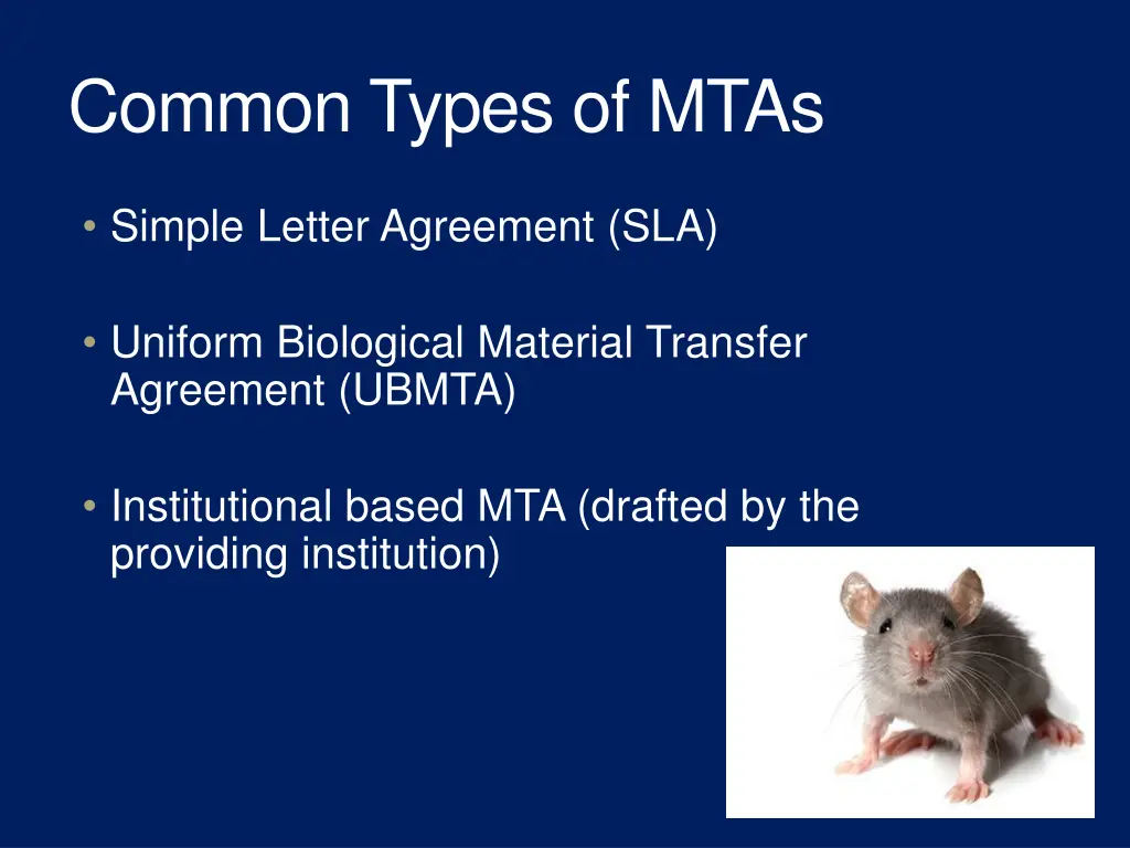 common types of mtas