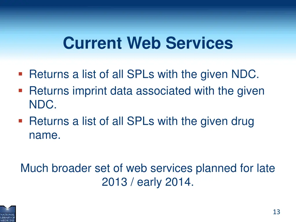 current web services