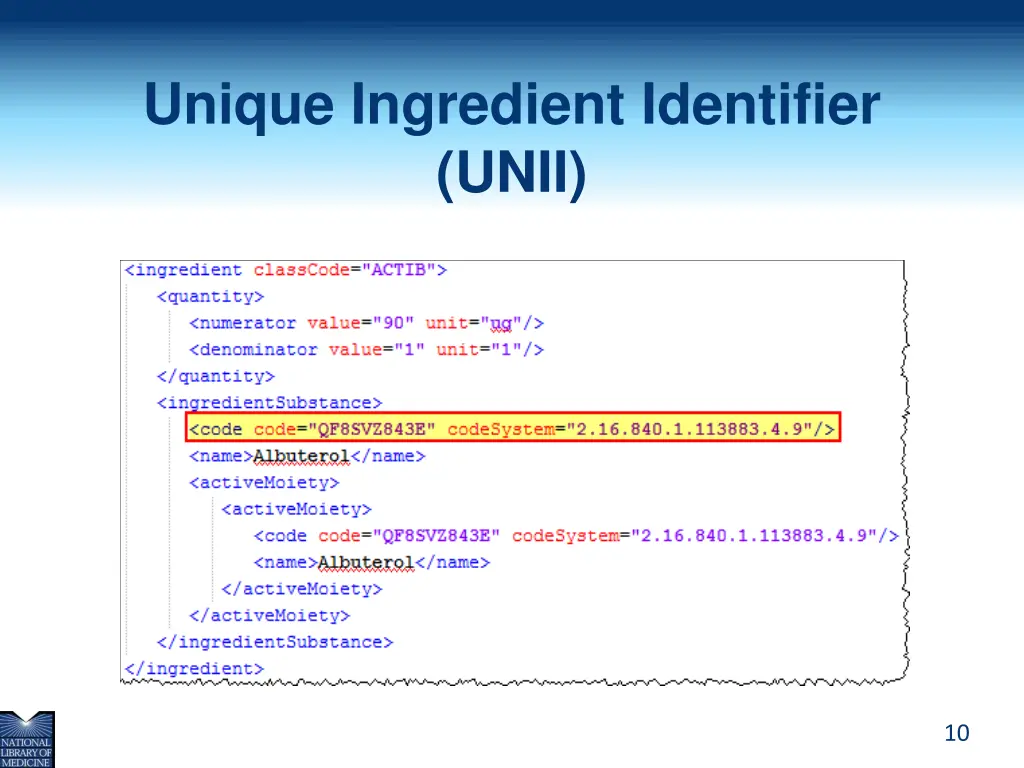 unique ingredient identifier unii