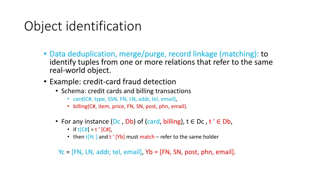 object identification