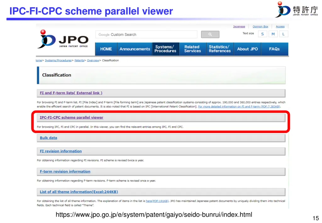 ipc fi cpc scheme parallel viewer