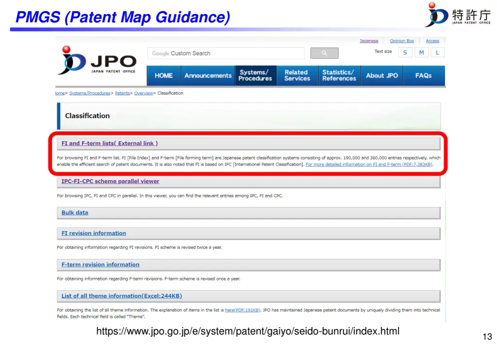 pmgs patent map guidance