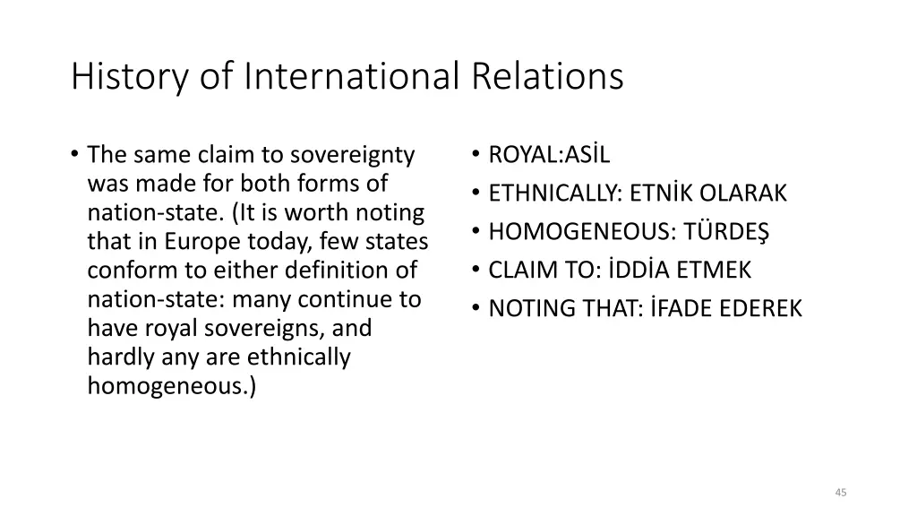 history of international relations 6