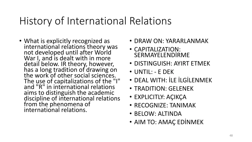 history of international relations 9