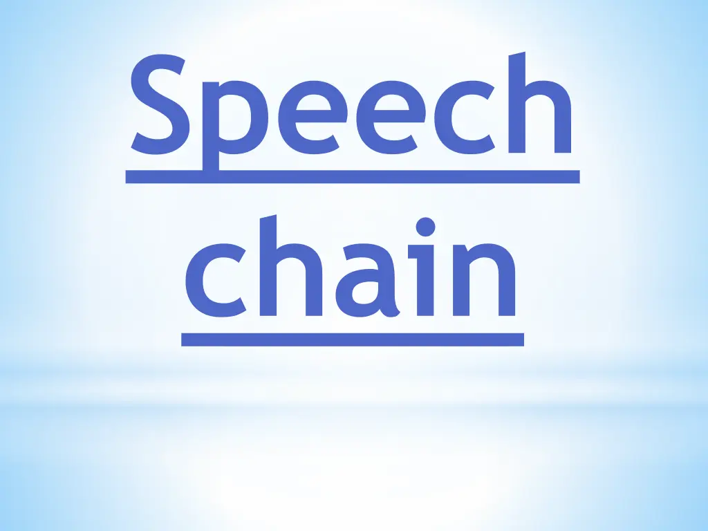 speech chain