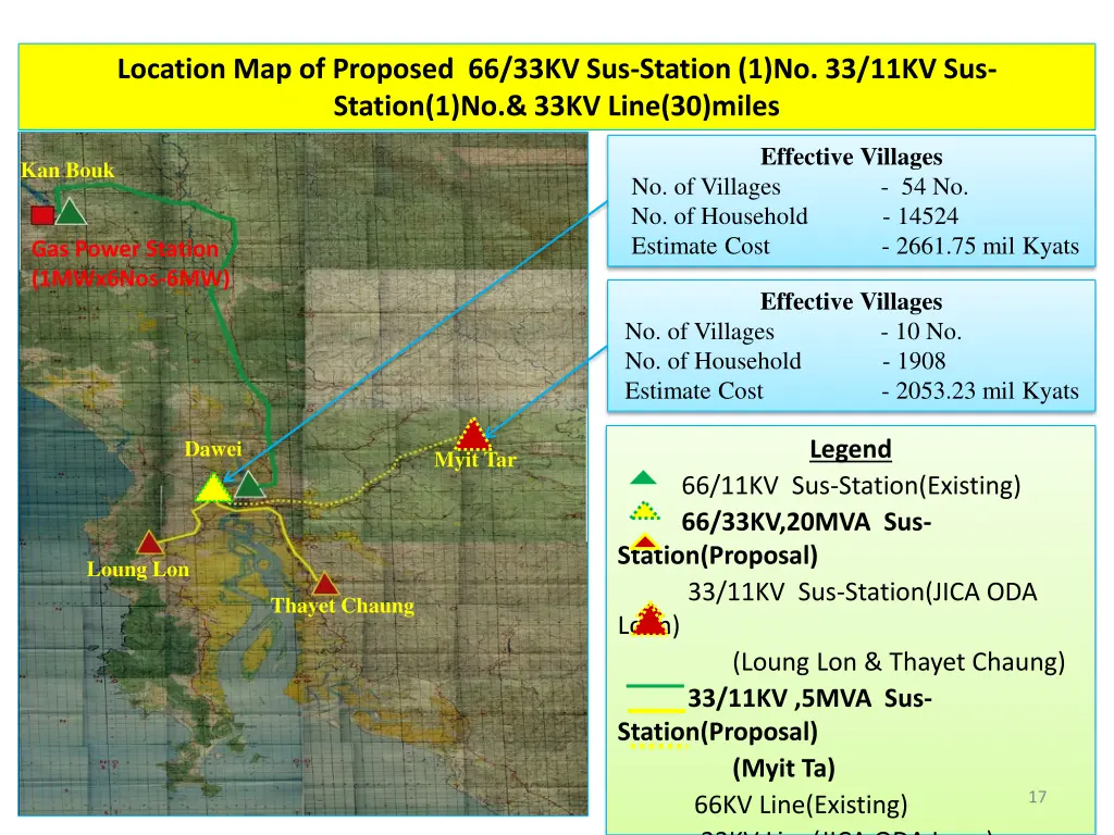 location map of proposed 66 33kv sus station