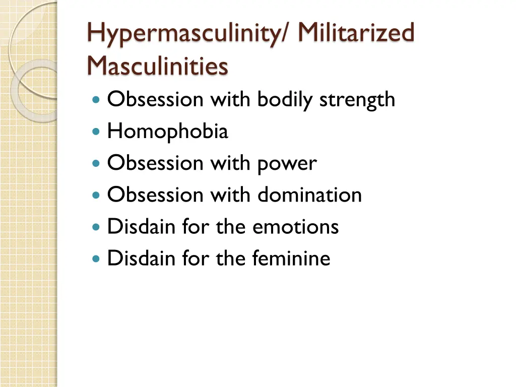 hypermasculinity militarized masculinities