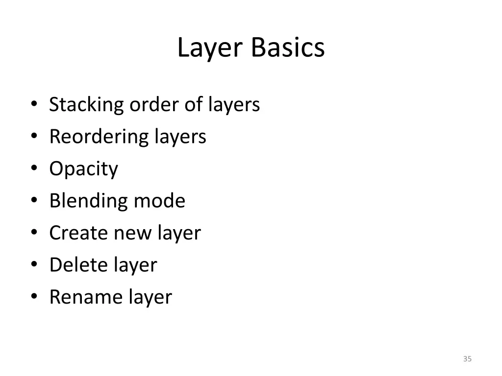 layer basics