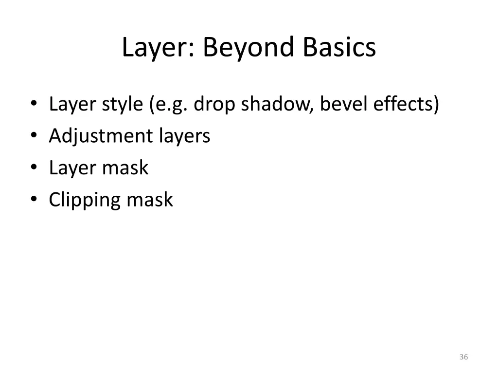 layer beyond basics