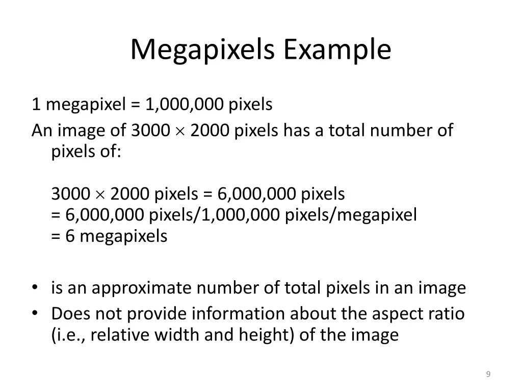 megapixels example