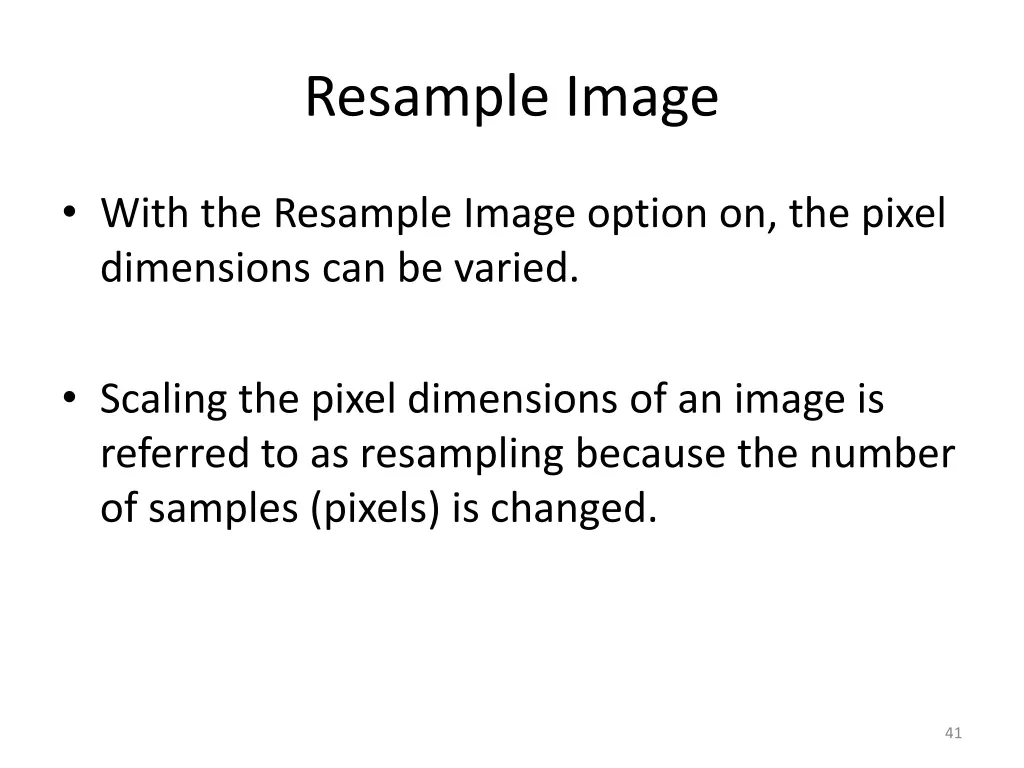 resample image