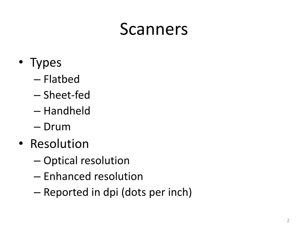 scanners