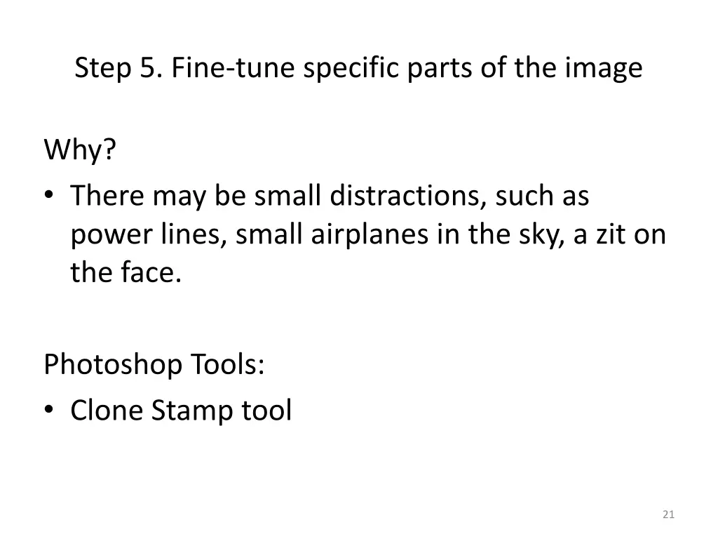 step 5 fine tune specific parts of the image