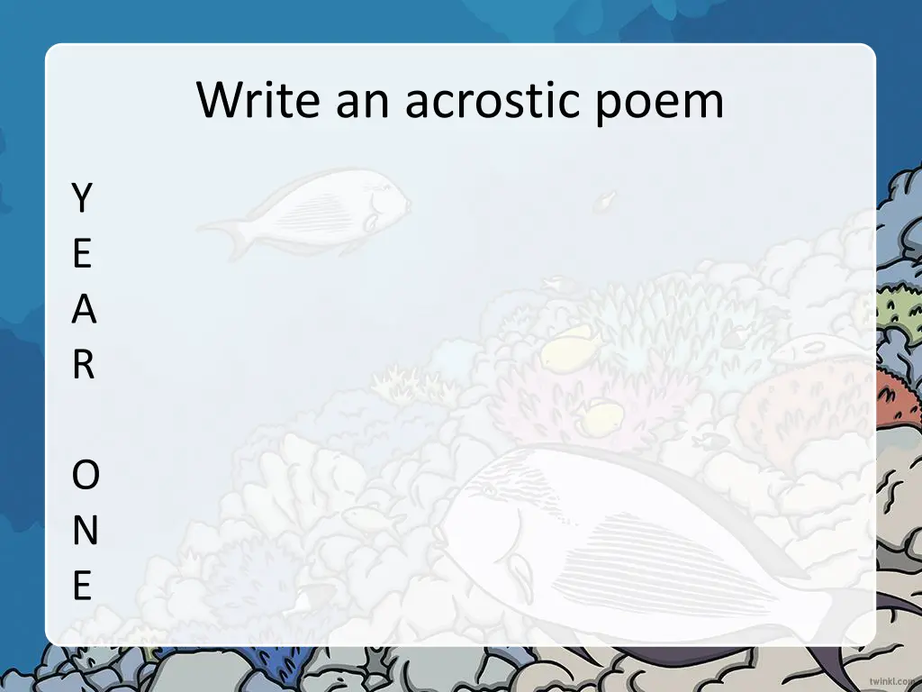 write an acrostic poem