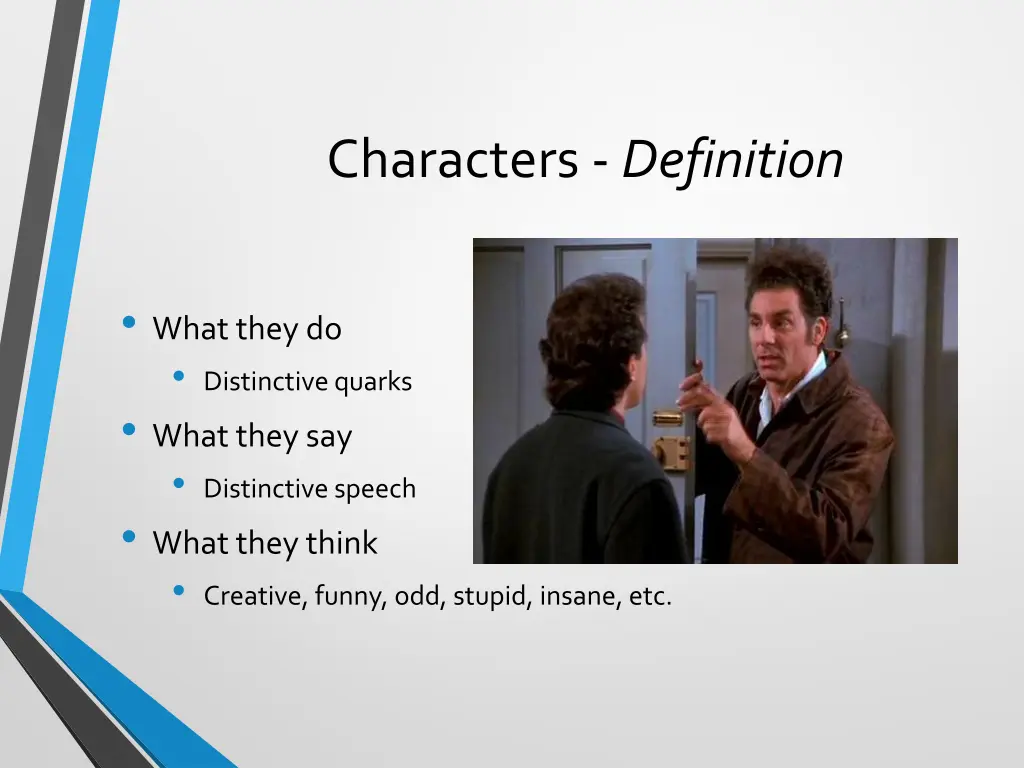 characters definition