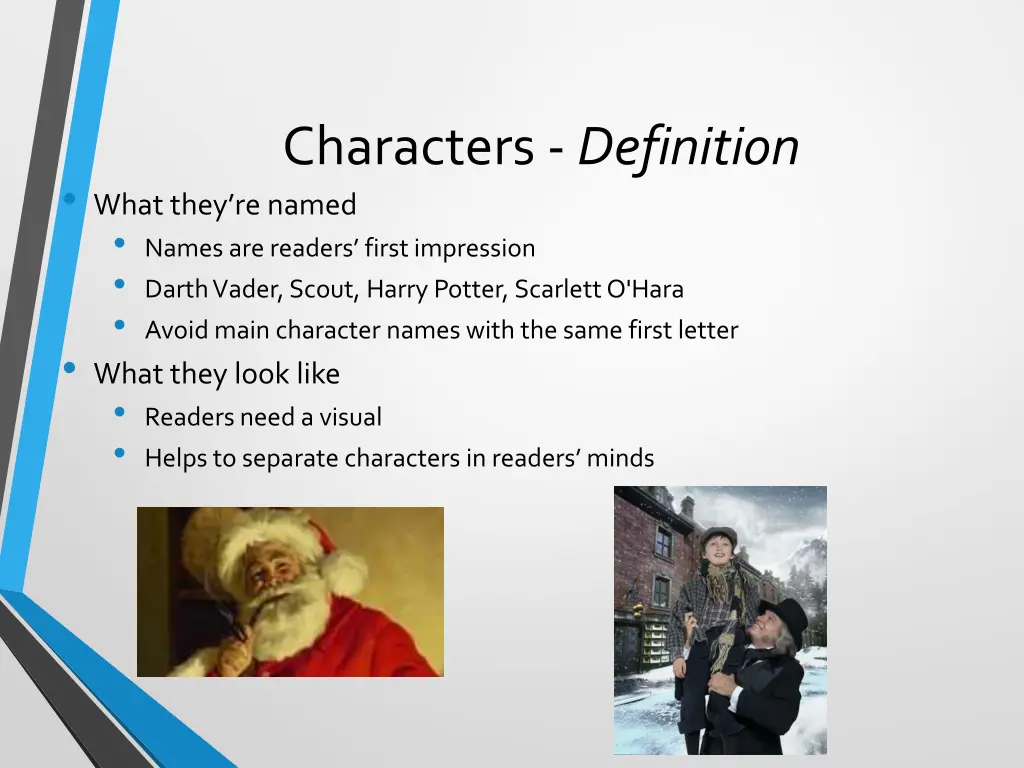 characters definition what they re named names