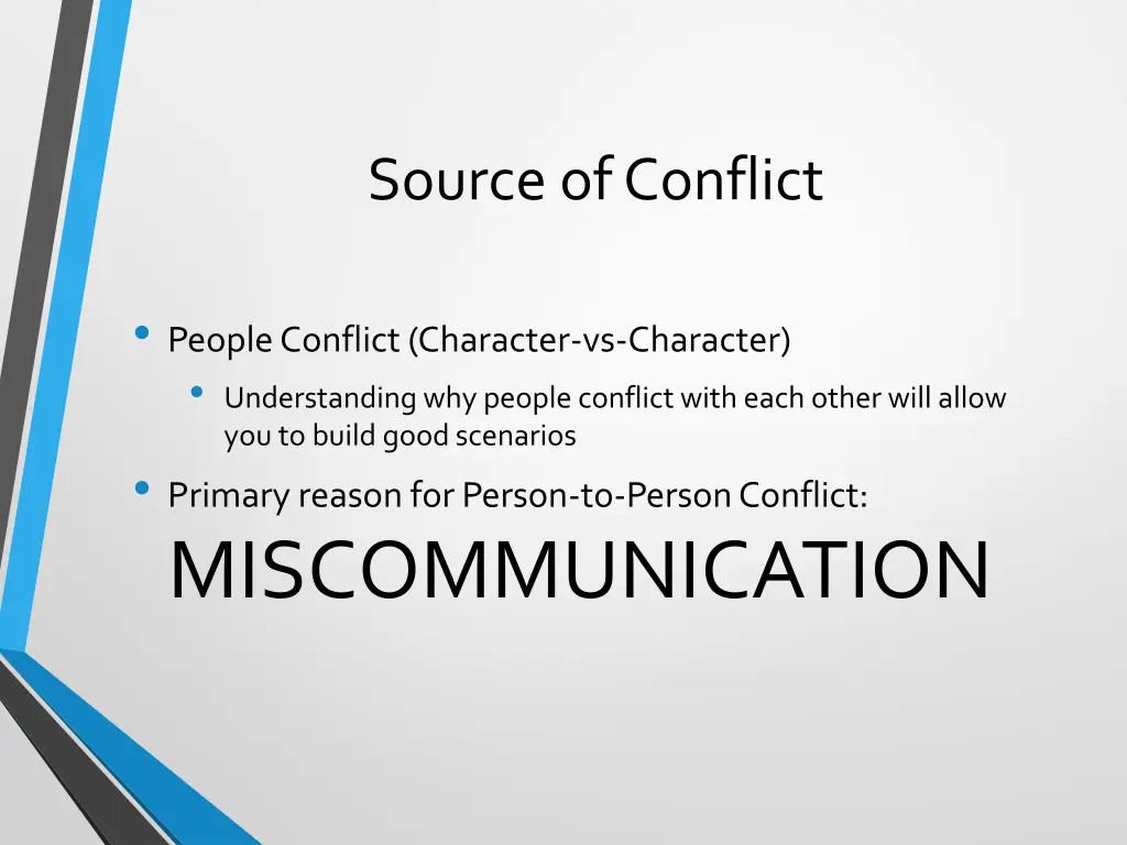 source of conflict 1