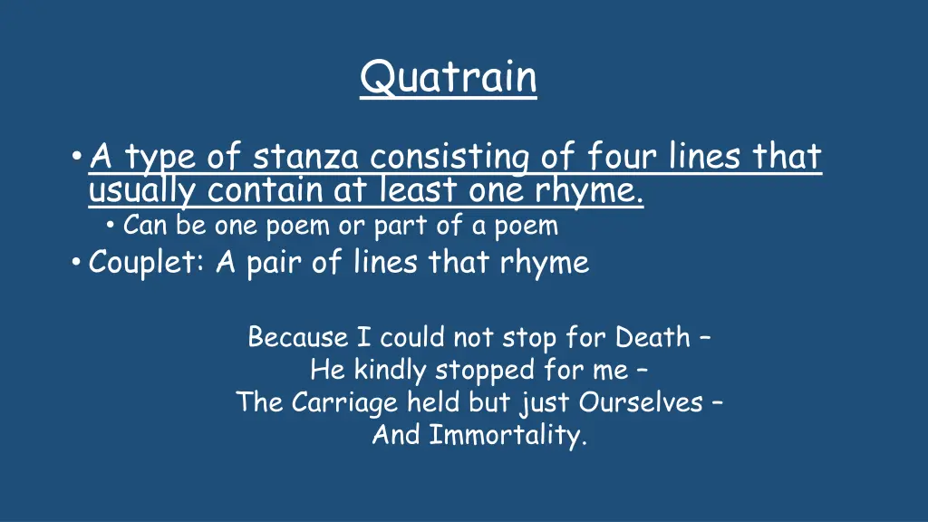 quatrain