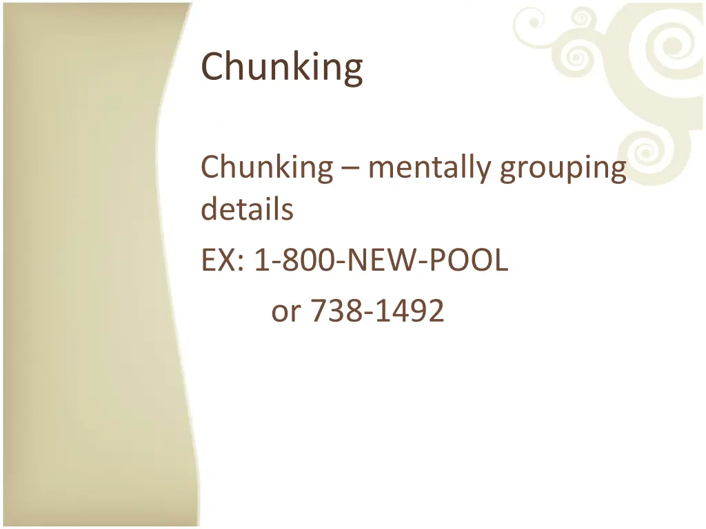 chunking 1